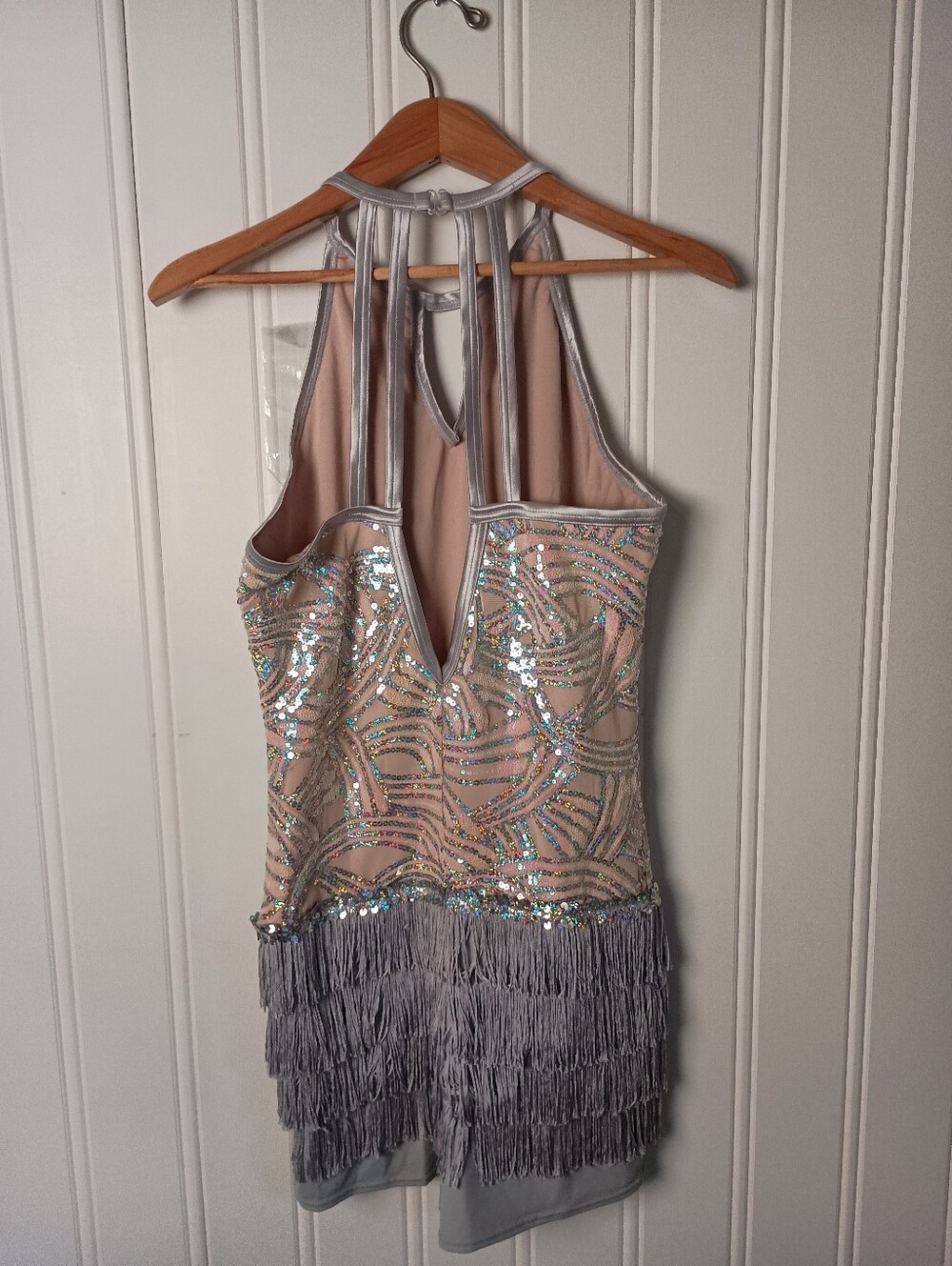 Weissman Costumes- 1920's Inspired Sequin Fringe Dance/Party Jumper- Size XS/S - Picture 5 of 9